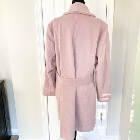 Cole Haan Slick Wrap Wool Blend Coat In Dusty Rose size 2X - Picture 7 of 14